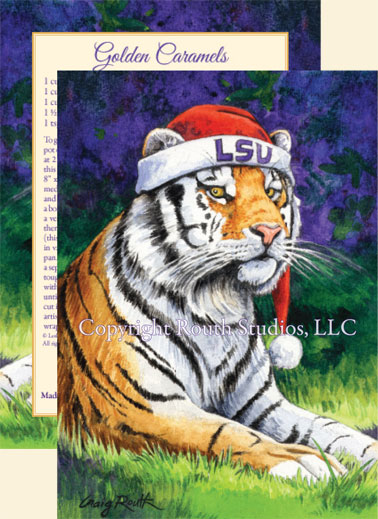 LSU Christmas Holiday Cards featuring Mike the Tiger